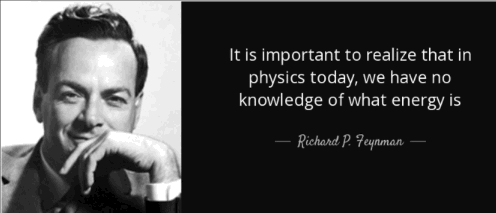 Feynman on
                                                    energy